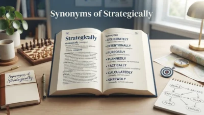 Synonyms of Strategically