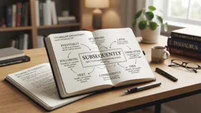 Synonyms of Subsequently