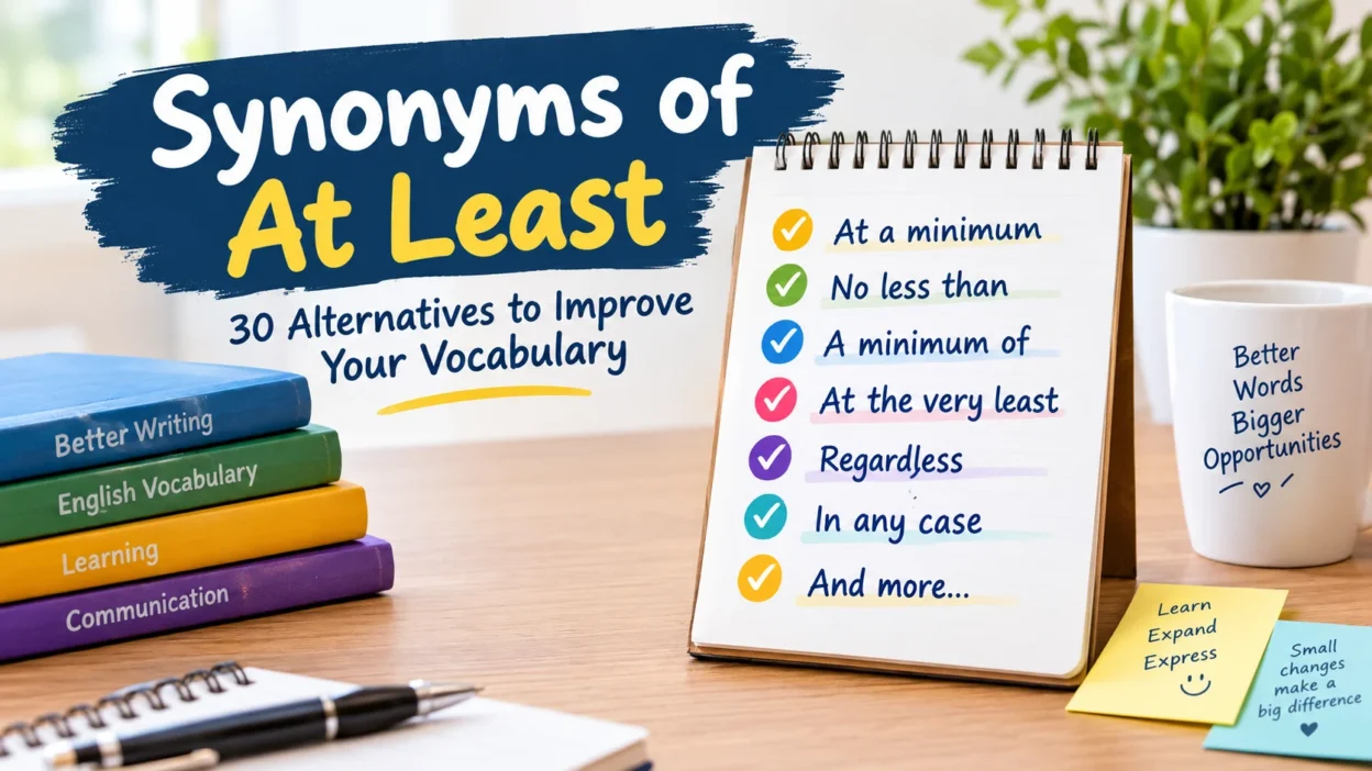 Synonyms of At Least