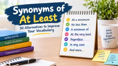 Synonyms of At Least
